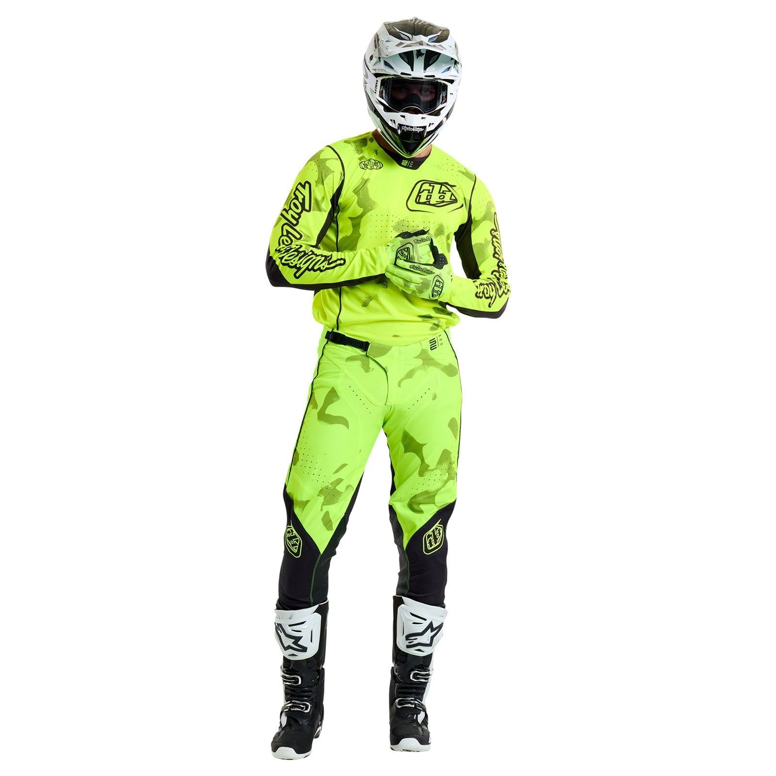 Troy Lee Designs Spring 2025 MX Combo Kit SE PRO Blotted Flo Yellow